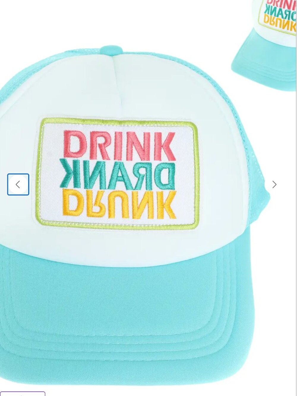 Drink Drank Drunk Hat - Blue